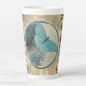 Blue Moon Butterfly Latte Mok (Voorkant)