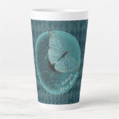 Blue Moon Butterfly Latte Mok (Voorkant)