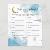 Blue Moon die mijn Baby shower-spel is (Voorkant)