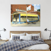 Blue Moon Diner Canvas Afdruk (Insitu (Slaapkamer))