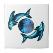 Blue Moon Dolphins Tegeltje (Voorkant)