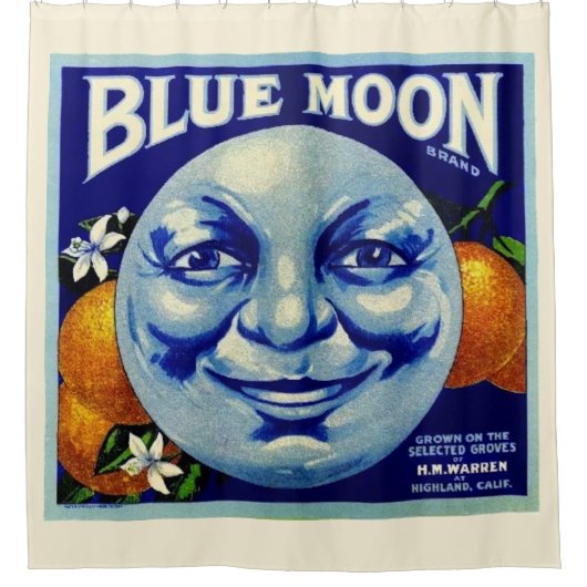Blue Moon douchegordijn (Voorkant)