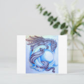 Blue Moon Dragon Briefkaart (Staand voorkant)