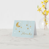 Blue Moon en Stars Dank je wel Kaart (Gele Bloem)