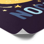 Blue Moon en Stars Nursery Art in Spaans Poster (Hoek)
