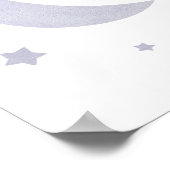 Blue Moon en Stars Nursery Poster (Hoek)