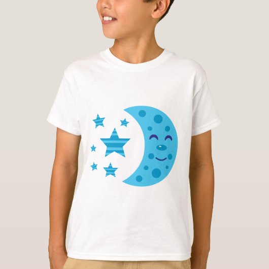 Blue Moon en Striped Stars T-shirt (Voorkant)