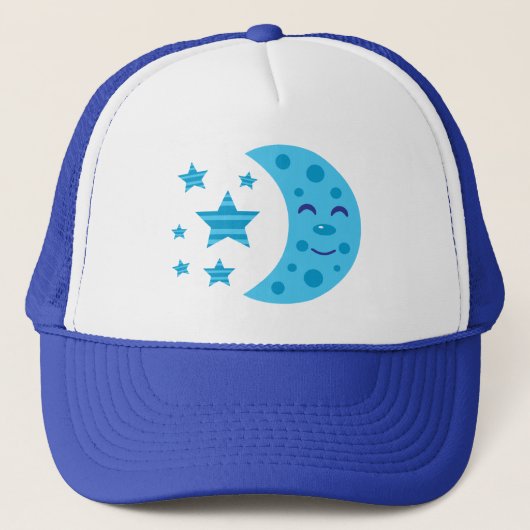 Blue Moon en Striped Stars Trucker Pet (Voorkant)