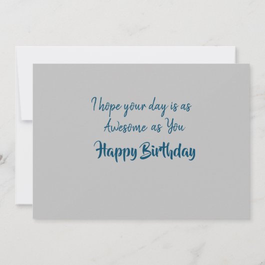 Blue Moon Flat Birthday Note Kaart (Achterkant)