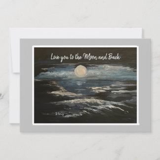 Blue Moon Flat Birthday Note Kaart