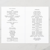 Blue Moon Folded Hydrangea Wedding Programme (Achterkant)