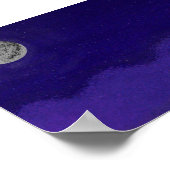 Blue Moon Fun Art Decor Poster (Hoek)