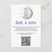 Blue Moon, gewoon een notitie Baby shower Informatiekaartje (Voorkant)
