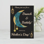 Blue Moon Gilded Gold, Yellow Hearts Moederdag Kaart (Staand voorkant)