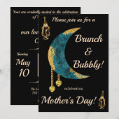 Blue Moon Gilded Gold, Yellow Hearts Moederdag Kaart (Voorkant / Achterkant)