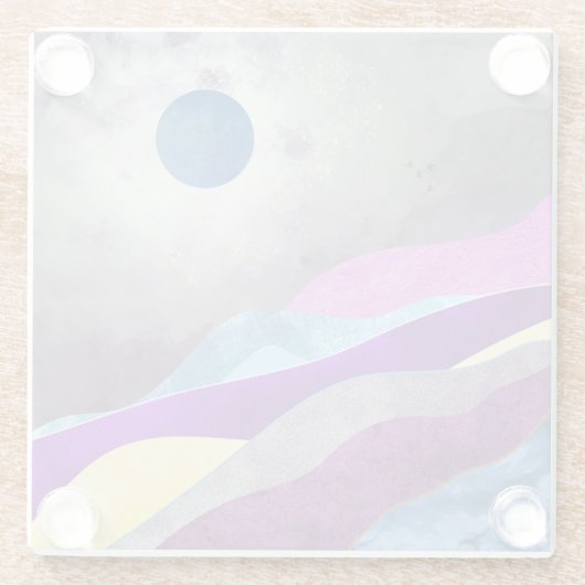 Blue Moon Glazen Onderzetter (Achterkant)