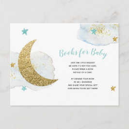Blue Moon Glitter boeken voor Baby Kaart