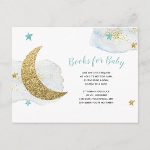 Blue Moon Glitter boeken voor Baby Kaart