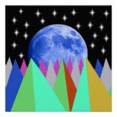 Blue Moon Glossy Poster (Voorkant)