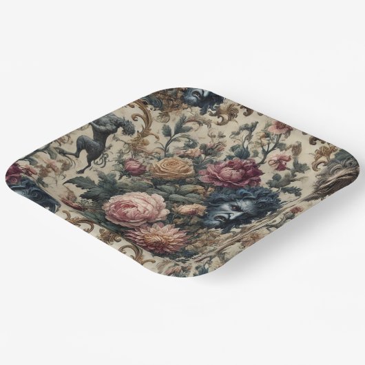 Blue Moon Grimoire – Gothic Victorian Papieren Bordje (Gebogen)