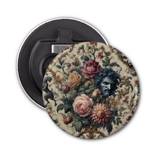 Blue Moon Grimoire - Gotisch Victoriaans Button Flesopener (Voorkant)