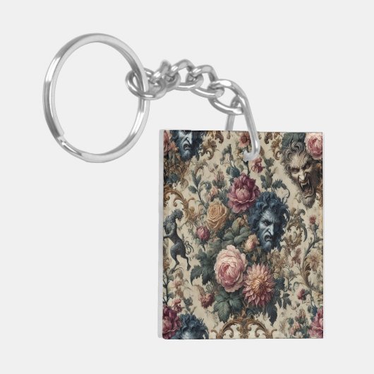 Blue Moon Grimoire - Gotisch Victoriaans Sleutelhanger (Voorkant Links)