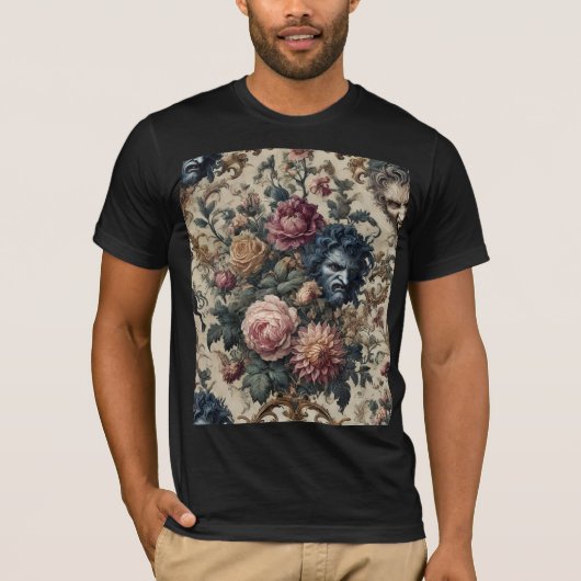 Blue Moon Grimoire – Gotische Draagbare Kunst T-shirt (Voorkant)