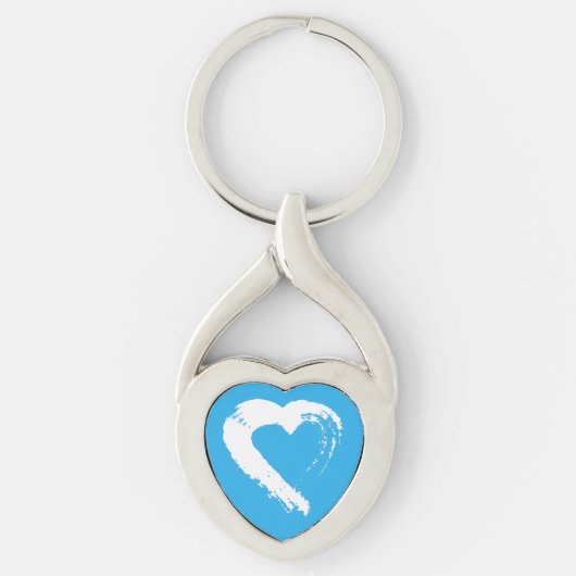 Blue Moon Heart Keychain (Voorkant)
