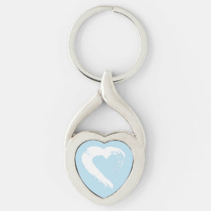 Blue Moon Heart Keychain