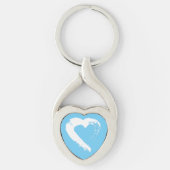Blue Moon Heart Keychain (Voorkant)