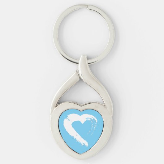 Blue Moon Heart Keychain (Voorkant)