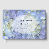 Blue Moon Hydrangea Custom Wedding Guest Book Gastenboek (Voorkant)