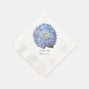 Blue Moon Hydrangea Custom Wedding Servetten