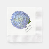 Blue Moon Hydrangea Custom Wedding Servetten (Voorkant)