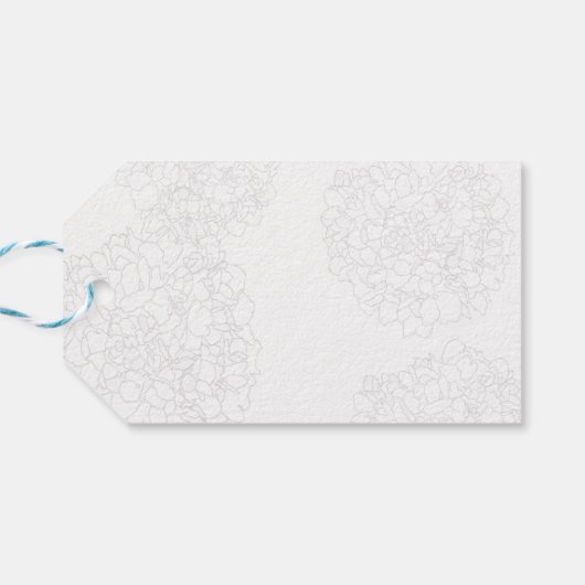 Blue Moon Hydrangea Floral Hartelijk dank Cadeaulabel (Achterkant Horizontaal)