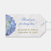 Blue Moon Hydrangea Floral Hartelijk dank Cadeaulabel (Voorkant (Horizontaal))