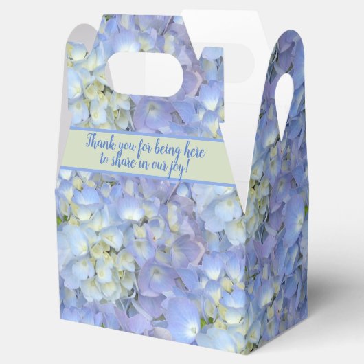 Blue Moon Hydrangea Floral Wedding Bedankt Bedankdoosjes (Geopend)