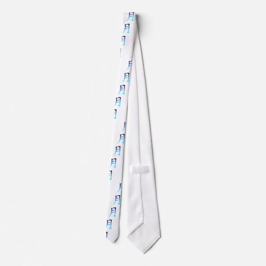 Blue Moon Kanji Stropdas (Achterkant)