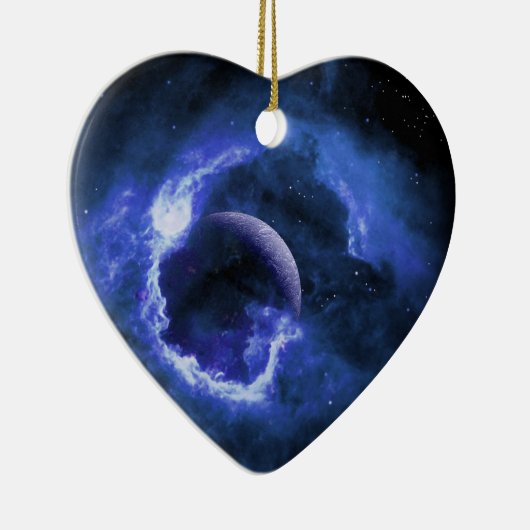 Blue Moon Keramisch Ornament (Rechts)