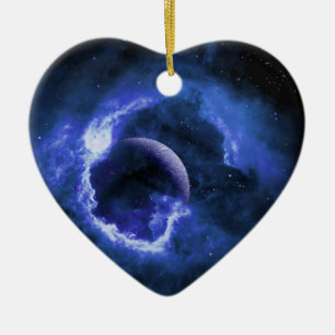 Blue Moon Keramisch Ornament