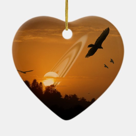 Blue Moon Keramisch Ornament (Achterkant)