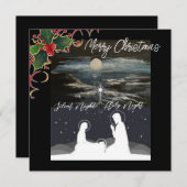 Blue Moon Kerstmis Vlamkaart Bedankkaart (Voorkant / Achterkant)