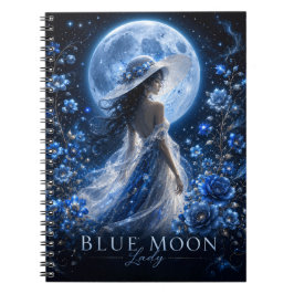 Blue Moon Lady Donkere Versie Premium Notitieboek