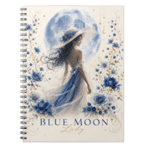 Blue Moon Lady Licht Versie Premium Notitieboek 