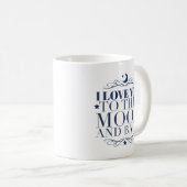 Blue Moon Love Life Quote Koffiemok (Voorkant rechts)