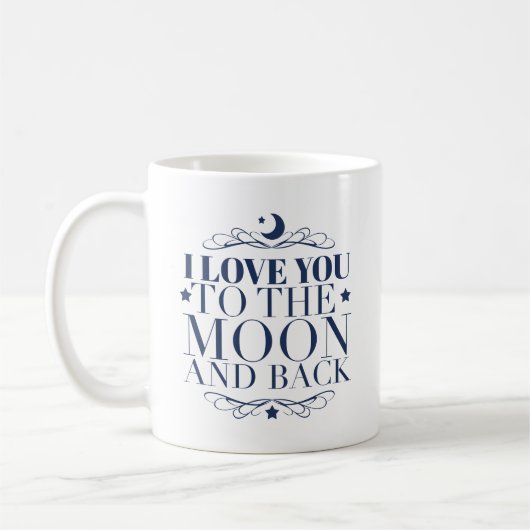 Blue Moon Love Life Quote Koffiemok (Links)
