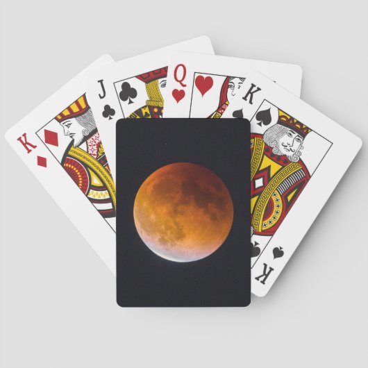 Blue Moon Lunar Eclipse | Staat Washington Pokerkaarten (Achterkant)