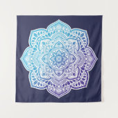 Blue Moon Mandala Fine Art Tapestry Wandkleed (Voorkant)