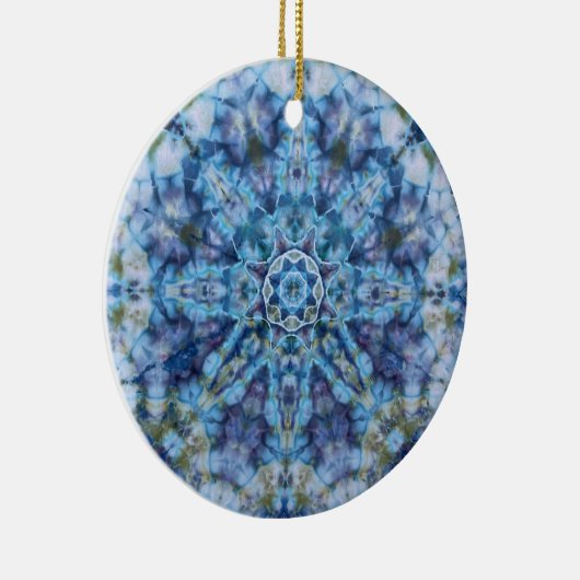 Blue Moon Mandala Keramisch Ornament (Rechts)