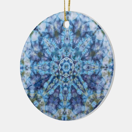 Blue Moon Mandala Keramisch Ornament (Links)